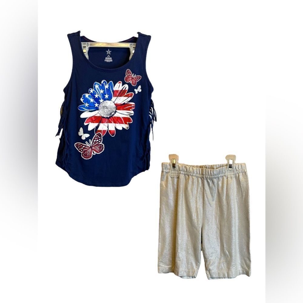 5 for $25🔥Size 7-8 Fringe Tank Top & Shorts‎ Matching Set